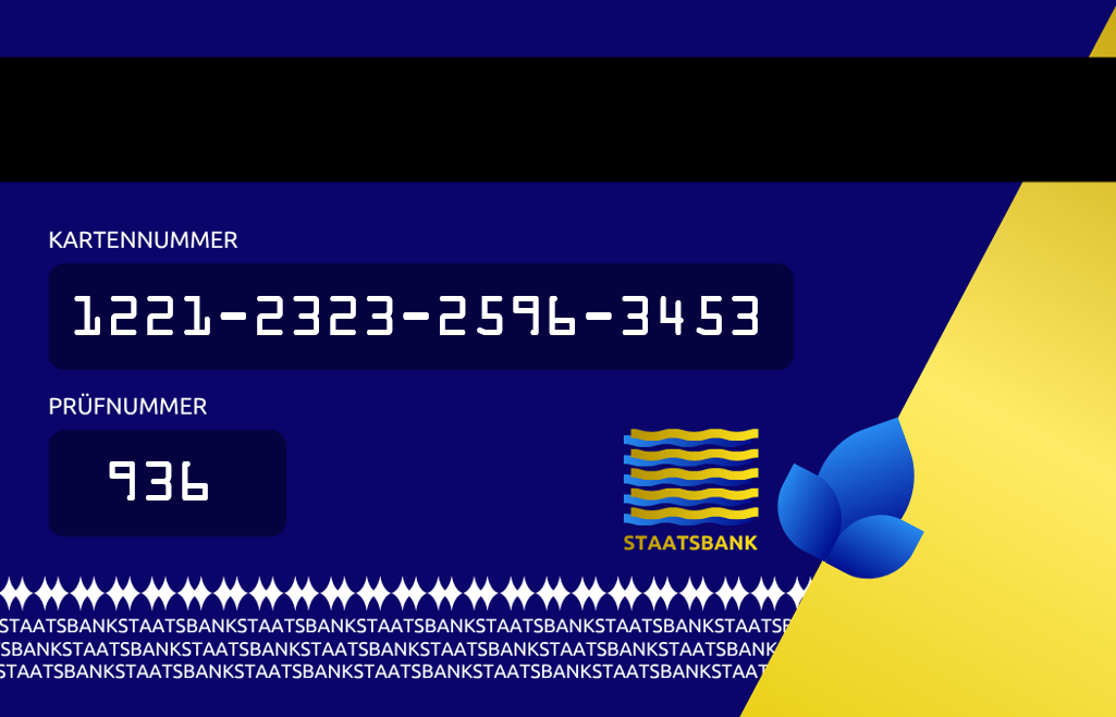 Rückseite der Bankkarte mit Kartennummer