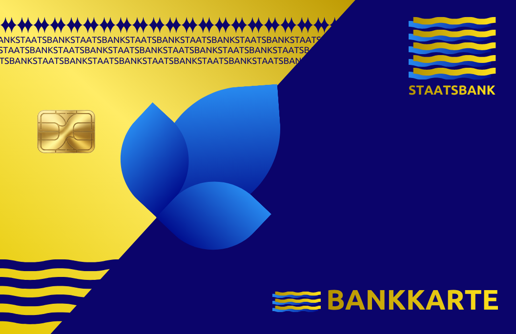 Beispiel einer Bankkarte der simulierten Staatsbank
