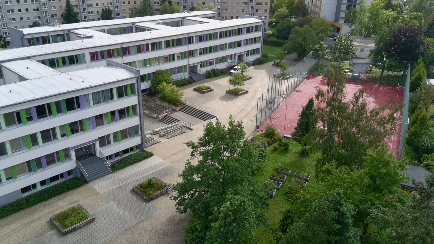 Luftaufnahme der Christlichen Schule Dresden